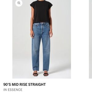 Agolde 90’s mid rise Straight Leg Jeans - essence